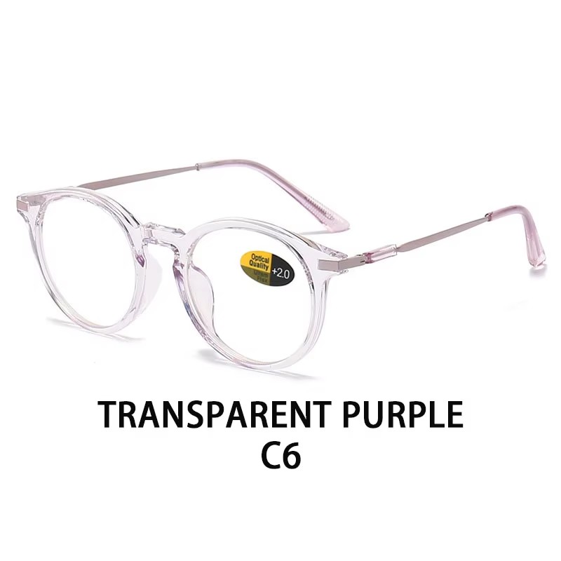 New Anti-blue Reading Glasses For Men And Women Retro Round Frame For The Elderly Anti-fatigue Ultra-light Reading Glasses Frame