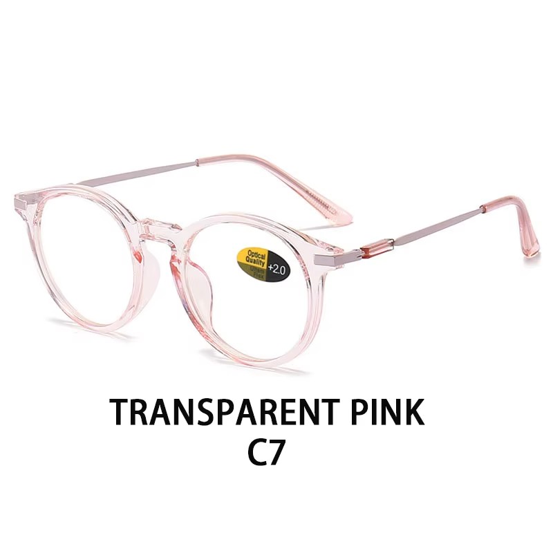 New Anti-blue Reading Glasses For Men And Women Retro Round Frame For The Elderly Anti-fatigue Ultra-light Reading Glasses Frame