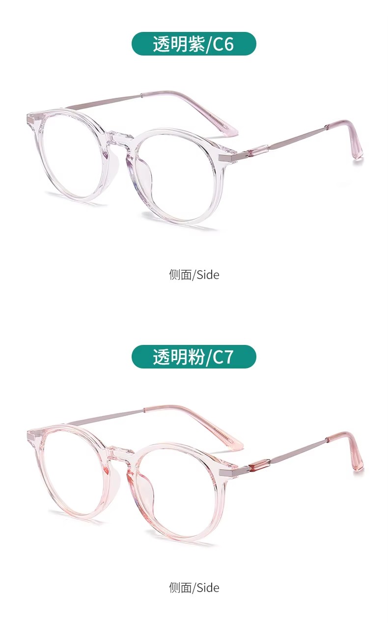 New Anti-blue Reading Glasses For Men And Women Retro Round Frame For The Elderly Anti-fatigue Ultra-light Reading Glasses Frame