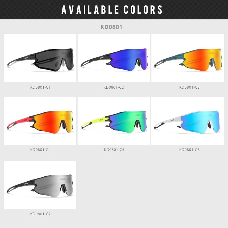 New Dazzling Polarized Sunglasses Outdoor Riding Glasses Tr90 One-piece Sports Sunglasses