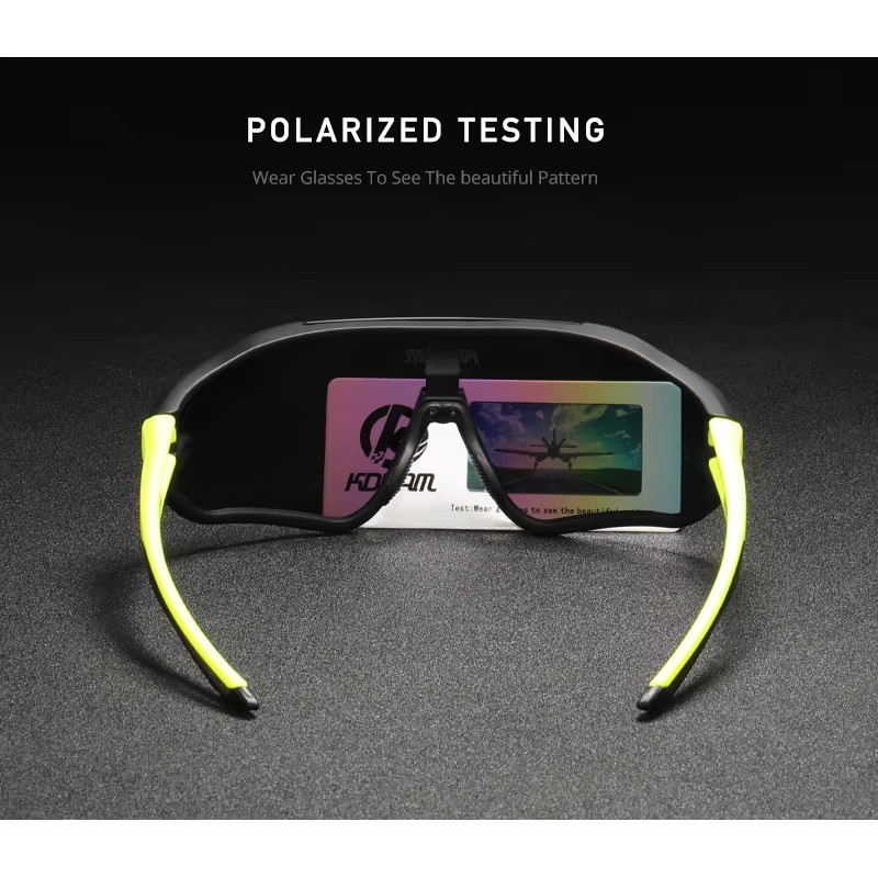 New Dazzling Polarized Sunglasses Outdoor Riding Glasses Tr90 One-piece Sports Sunglasses