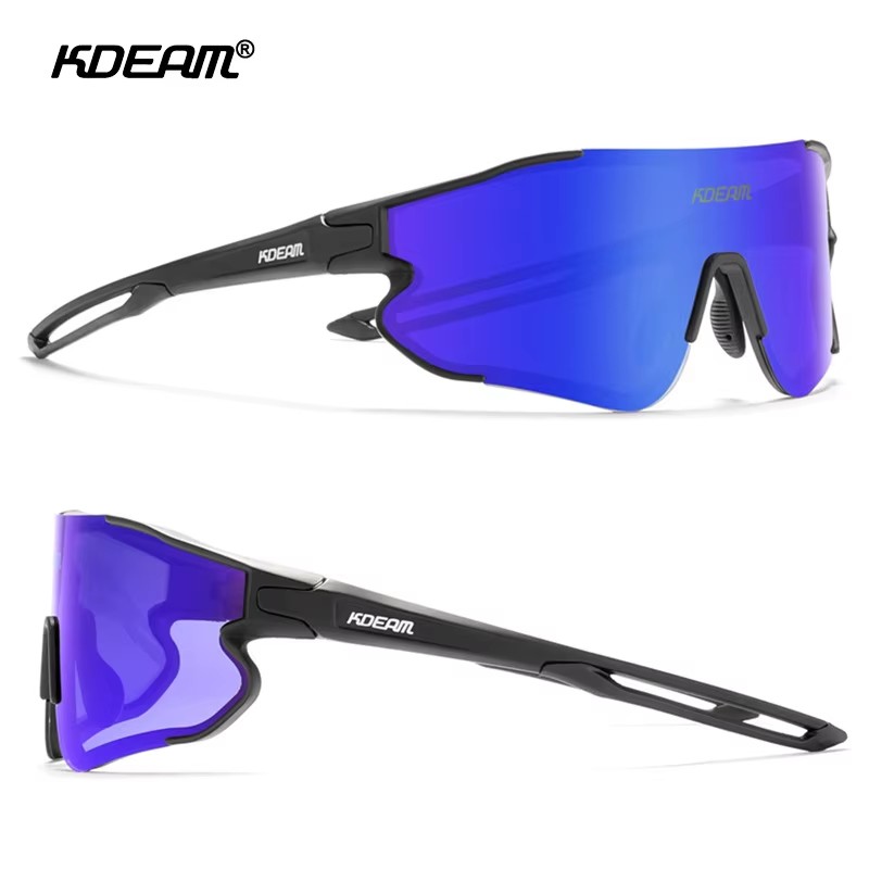 New Dazzling Polarized Sunglasses Outdoor Riding Glasses Tr90 One-piece Sports Sunglasses