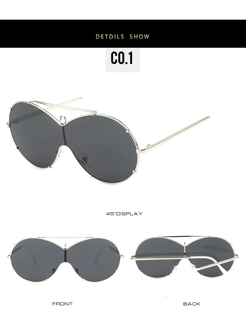 New Design New Fashion One-piece Sunglasses