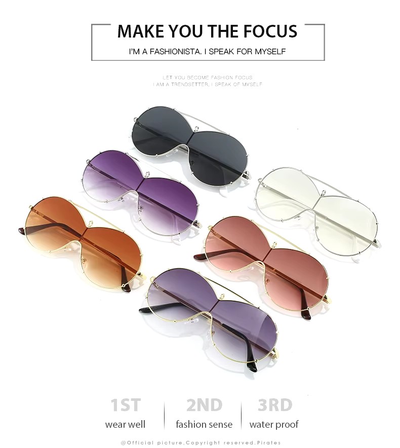 New Design New Fashion One-piece Sunglasses