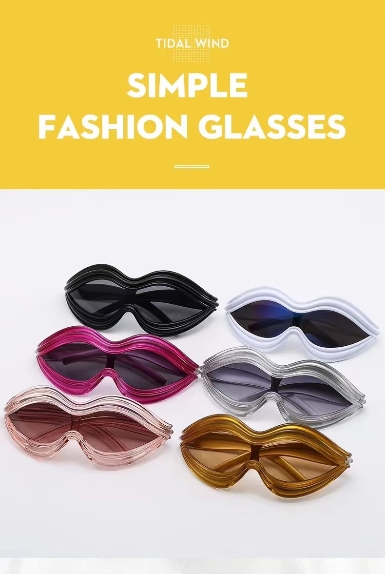 New Fashion Personality Wave Sunglasses Retro Sunglasses Trend Sunglasses