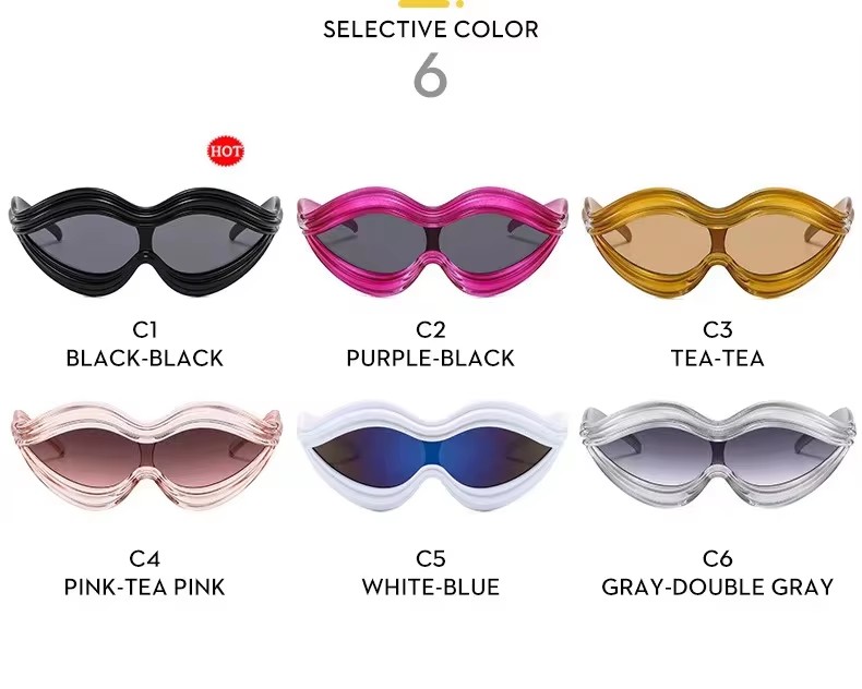 New Fashion Personality Wave Sunglasses Retro Sunglasses Trend Sunglasses