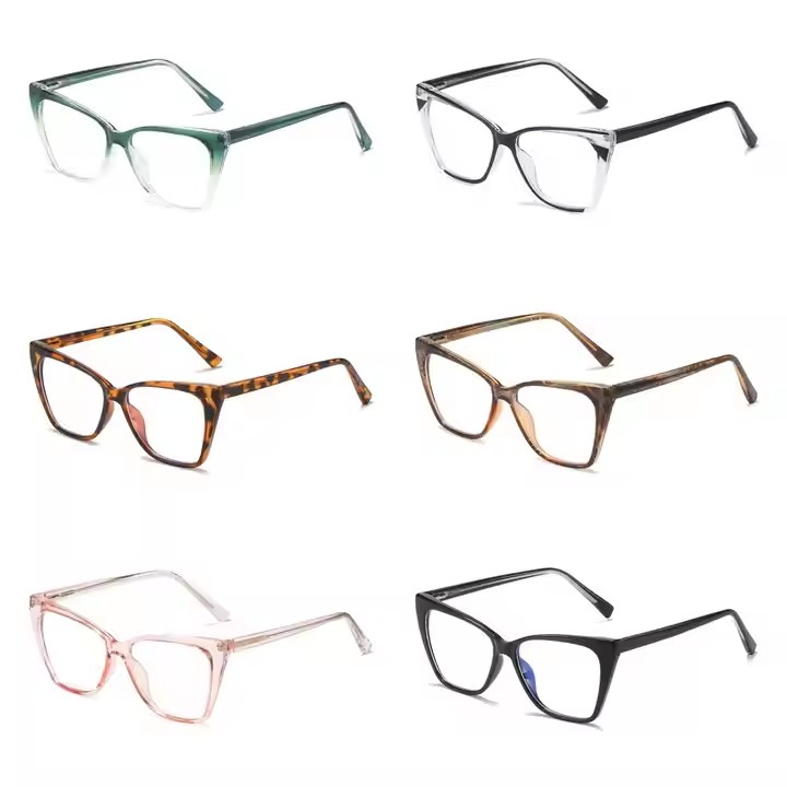 New Fashion Retro Tr Frame Optical Glasses Transparent Glasses Frame Flat Mirror Anti Blue Light Glasses Wholesale