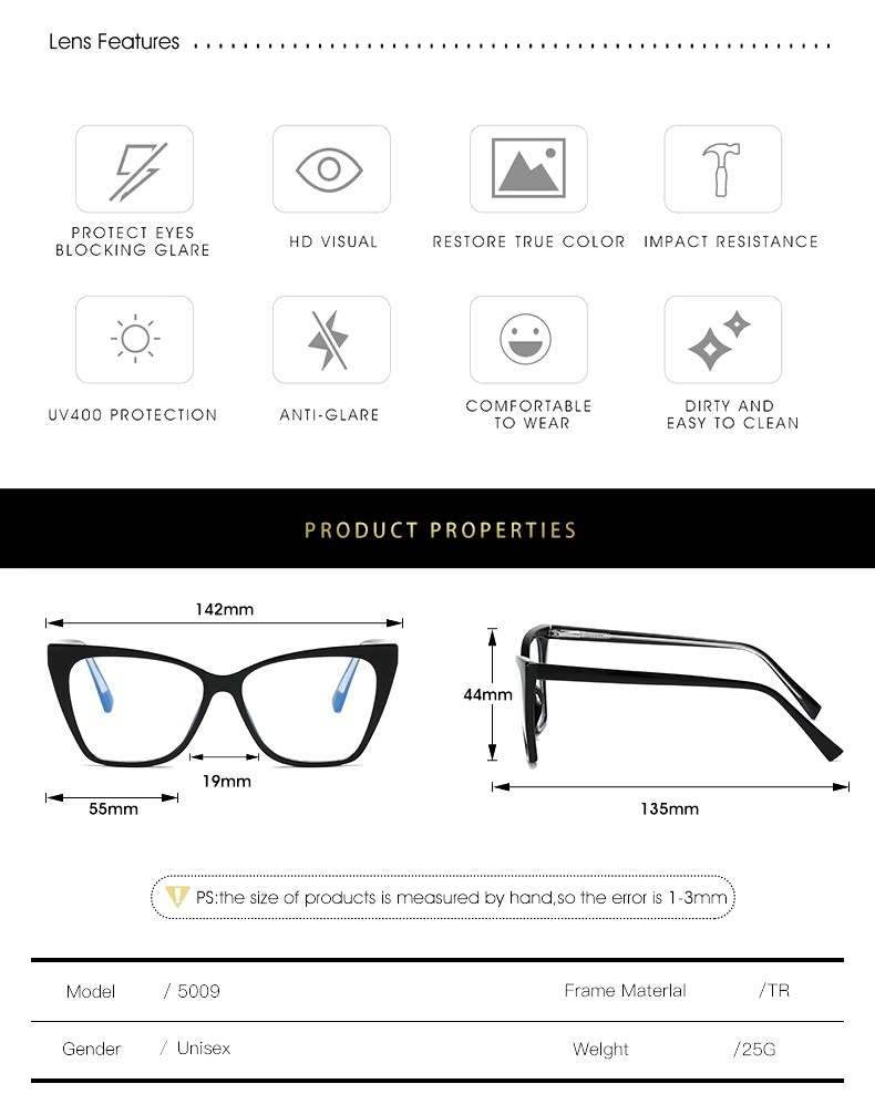 New Fashion Retro Tr Frame Optical Glasses Transparent Glasses Frame Flat Mirror Anti Blue Light Glasses Wholesale