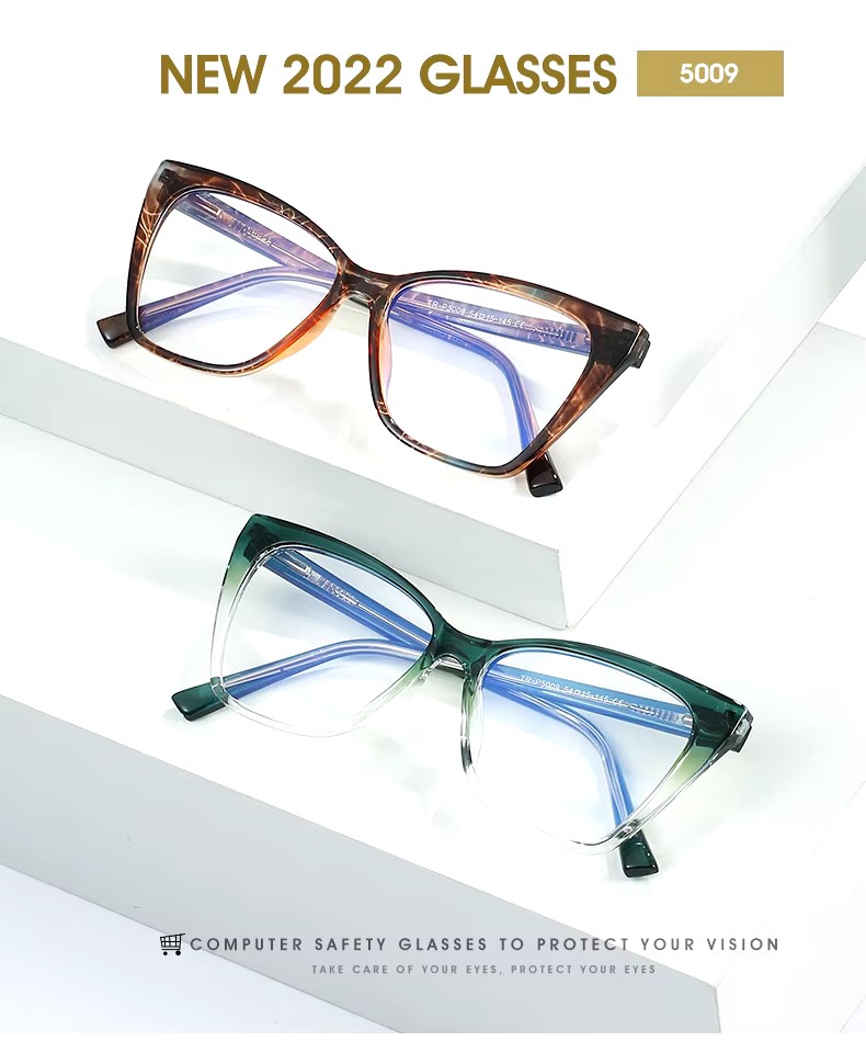 New Fashion Retro Tr Frame Optical Glasses Transparent Glasses Frame Flat Mirror Anti Blue Light Glasses Wholesale