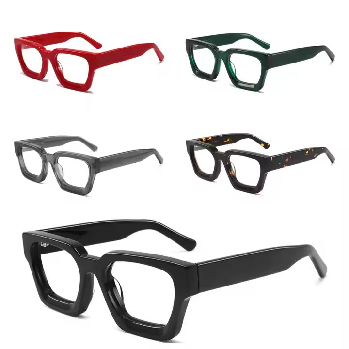 New High-end Square Plate Glasses Hot-selling Retro Myopia Glasses Frame