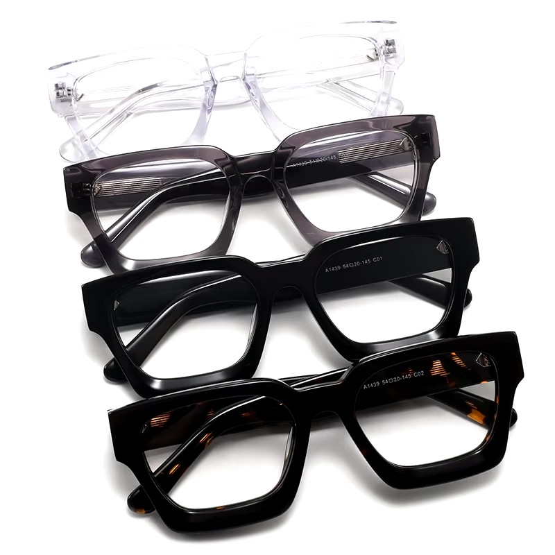 New High-end Square Plate Glasses Hot-selling Retro Myopia Glasses Frame