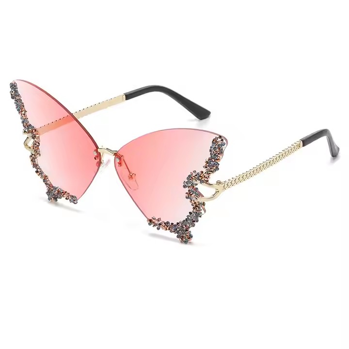 New Rimless Sunglasses For Women Butterfly