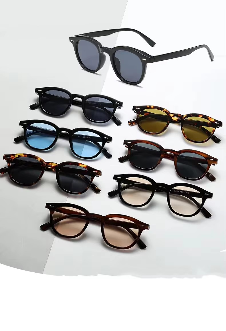 New Round Rice Nail Small Frame High-grade Female Sunglasses Fashion Trend Sunshade Male Sunglasses