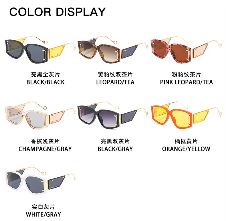 New Square Sunglasses Women Wide Glasses Legs Men Travel Shades Male Female Uv400 Retro Brand Designer