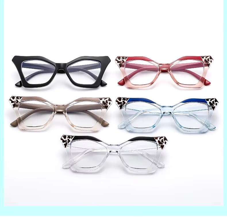 Oversized Frame European And American Style Black Frame Cat-eye Glasses Anti-blue Light, Flat Glasses With Myopia And Degree