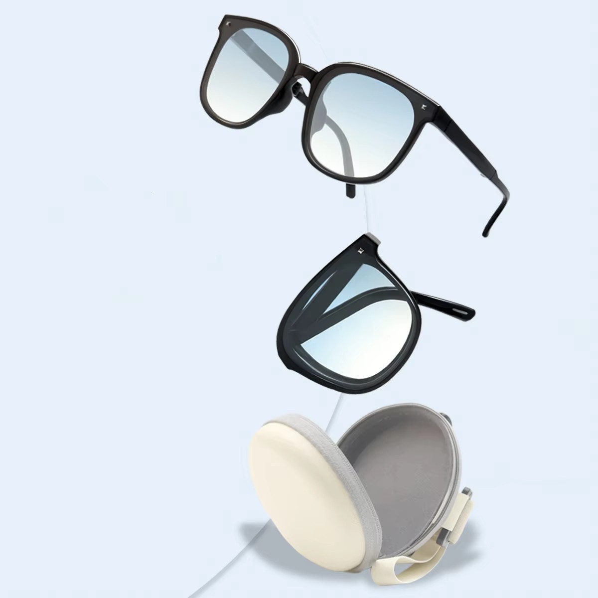 New Popular Polygon-shaped Folding Sunglasses Diverse Colors Including Blue Pink Green Brown Purple Coffee Acetate Pc Daily Use