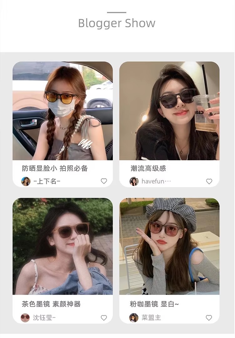 New Popular Polygon-shaped Folding Sunglasses Diverse Colors Including Blue Pink Green Brown Purple Coffee Acetate Pc Daily Use