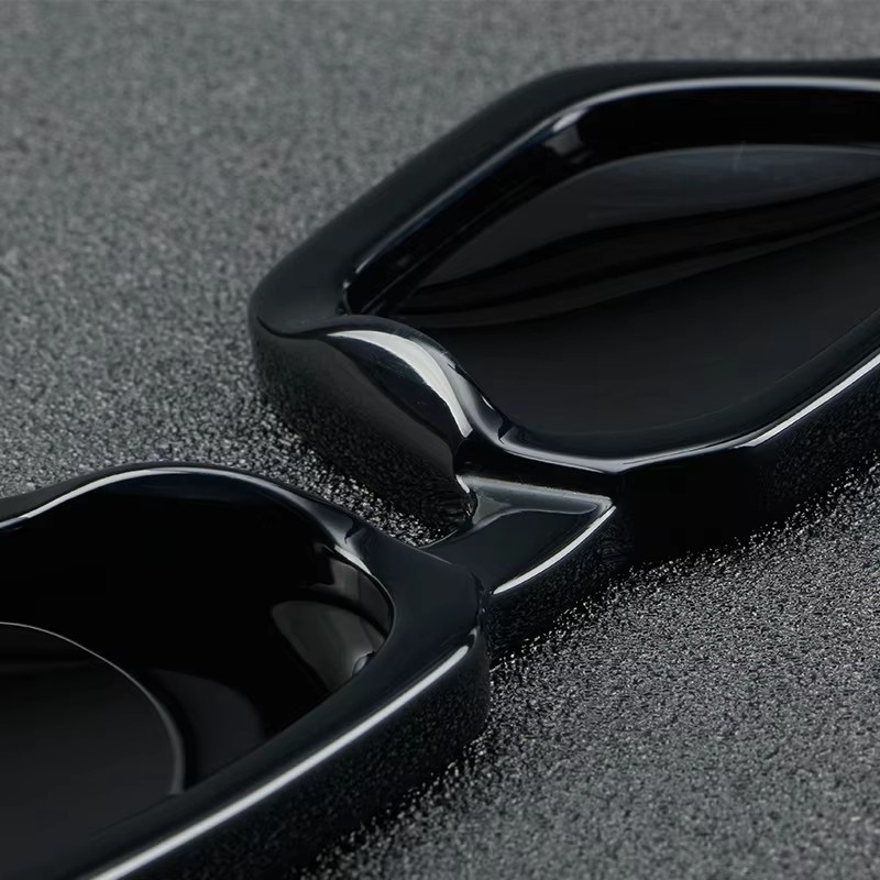 Retro Rectangle Customized Sunglasses Luxury Fashionable Thick Acetate Sunglasses Polarized For Mens Women