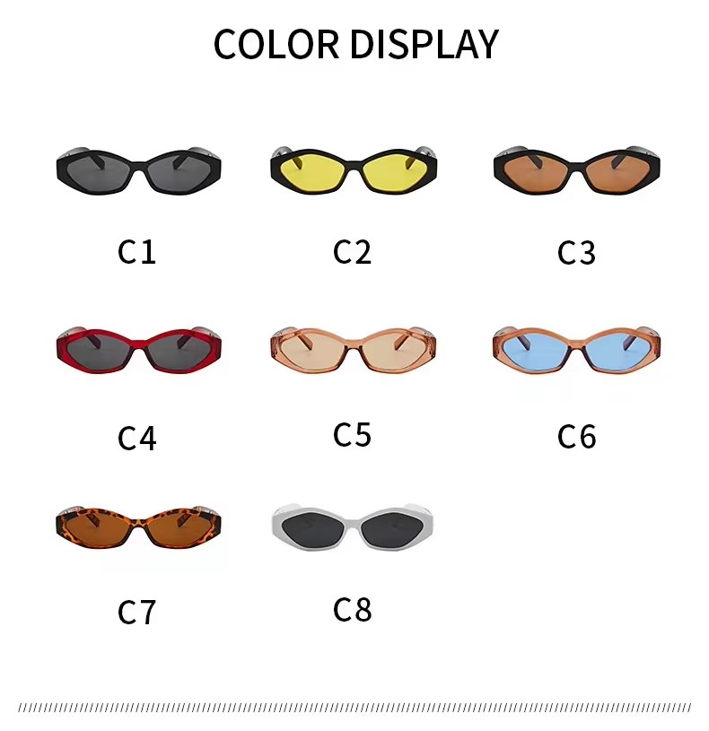 Small Square Vintage Trendy Sunglasses For Women And Men Fashion Sunglasses With Black White Red C5 Frame Colors Pc Material