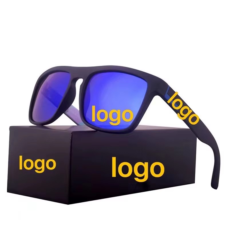 Sunglasses Custom Logo Round Frame Polarizer Purple Anti-fog Sunglasses Sports Glasses