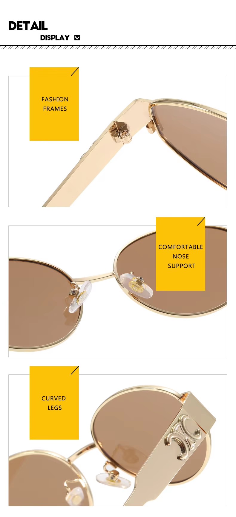 Tiger Head Rimless Cut Edge Sunglasses Fashion Sunglasses For Men And Women