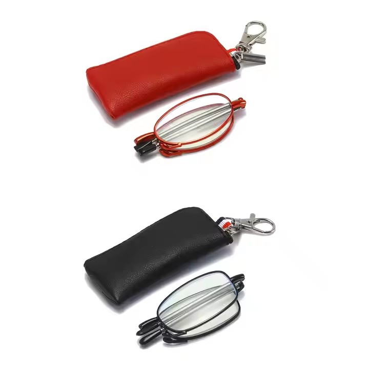 Ultra-light Anti-blue Light Reading Glasses Men Women Telescopic Rod Portable Fashionable Blackred +1.0 Lens Resin Metal