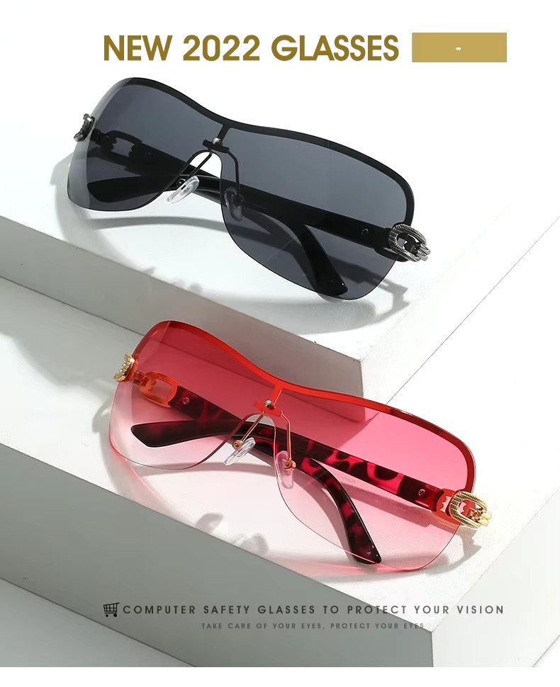 2024 Large-frame One-piece Uv Protection Sunscreen Glasses Science And Technology Daily Usage Customizable Lens Position