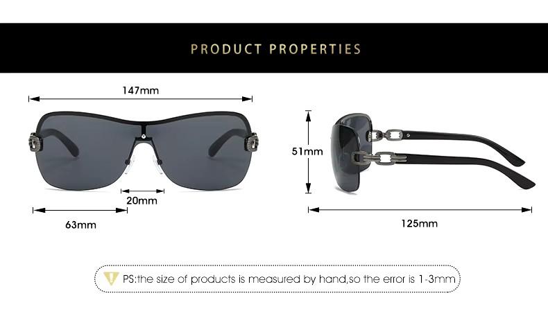 2024 Large-frame One-piece Uv Protection Sunscreen Glasses Science And Technology Daily Usage Customizable Lens Position