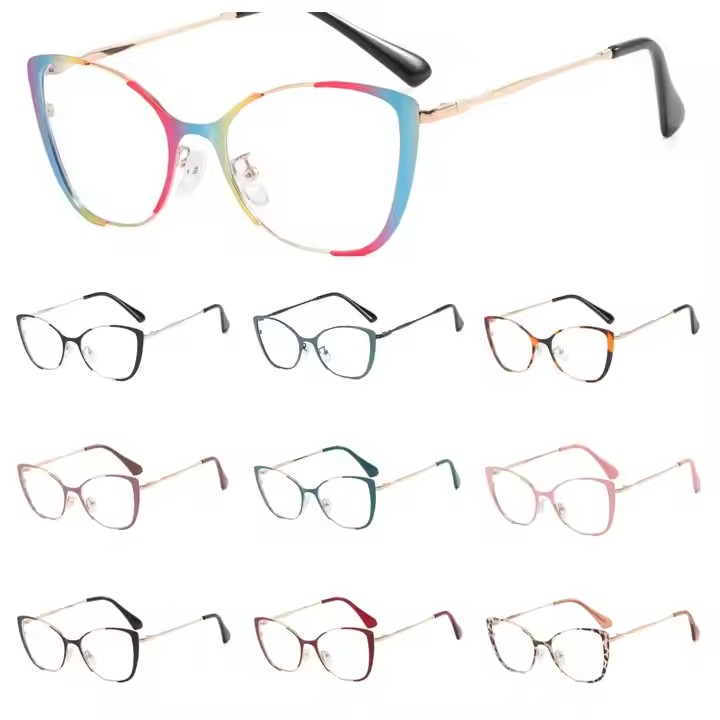 Vintage Cat-eye Frames Anti Blue Light Optical Glasses For Ladies