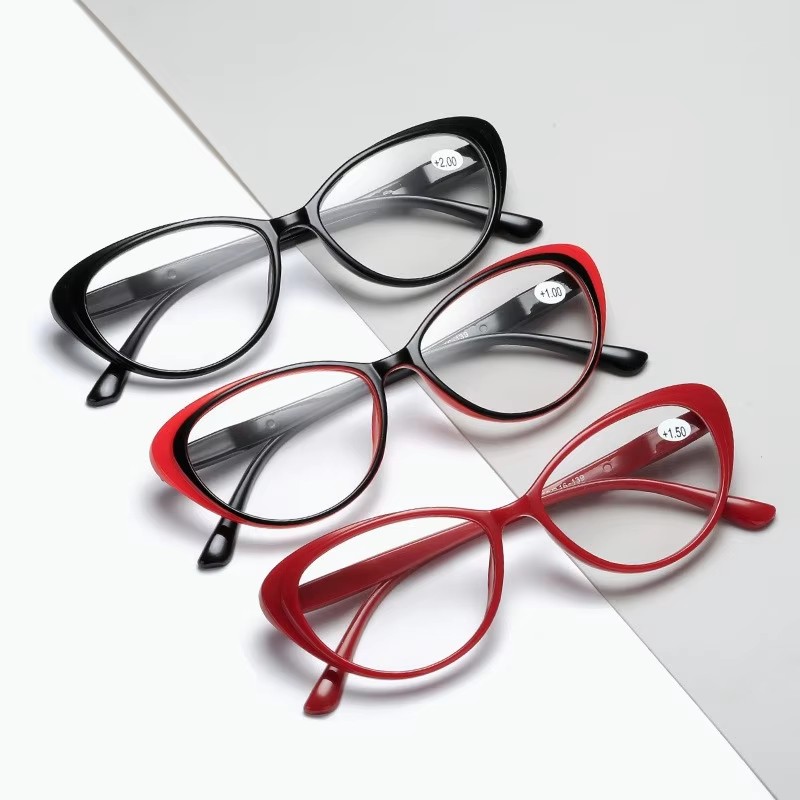 Wholesale Fashion Cat Eye Spring Hinge Pc Reading Glasses