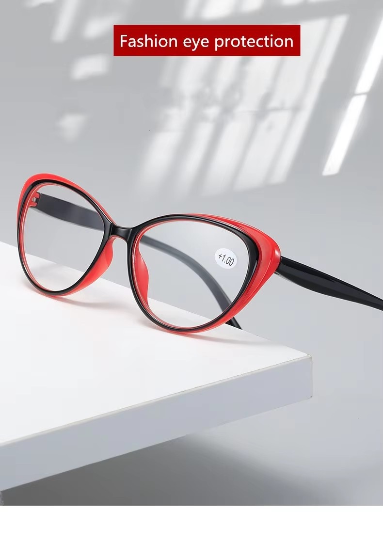 Wholesale Fashion Cat Eye Spring Hinge Pc Reading Glasses