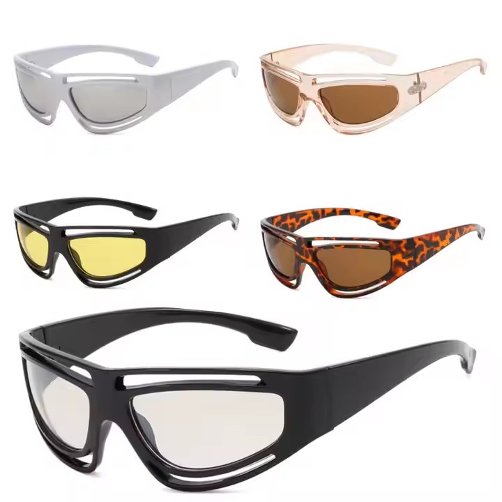 Wholesale Fashion Cat Eye Sunglasses Latest Design Uv400 Protection Unisex Driver Shades Black White Silver C6 Frames Pc